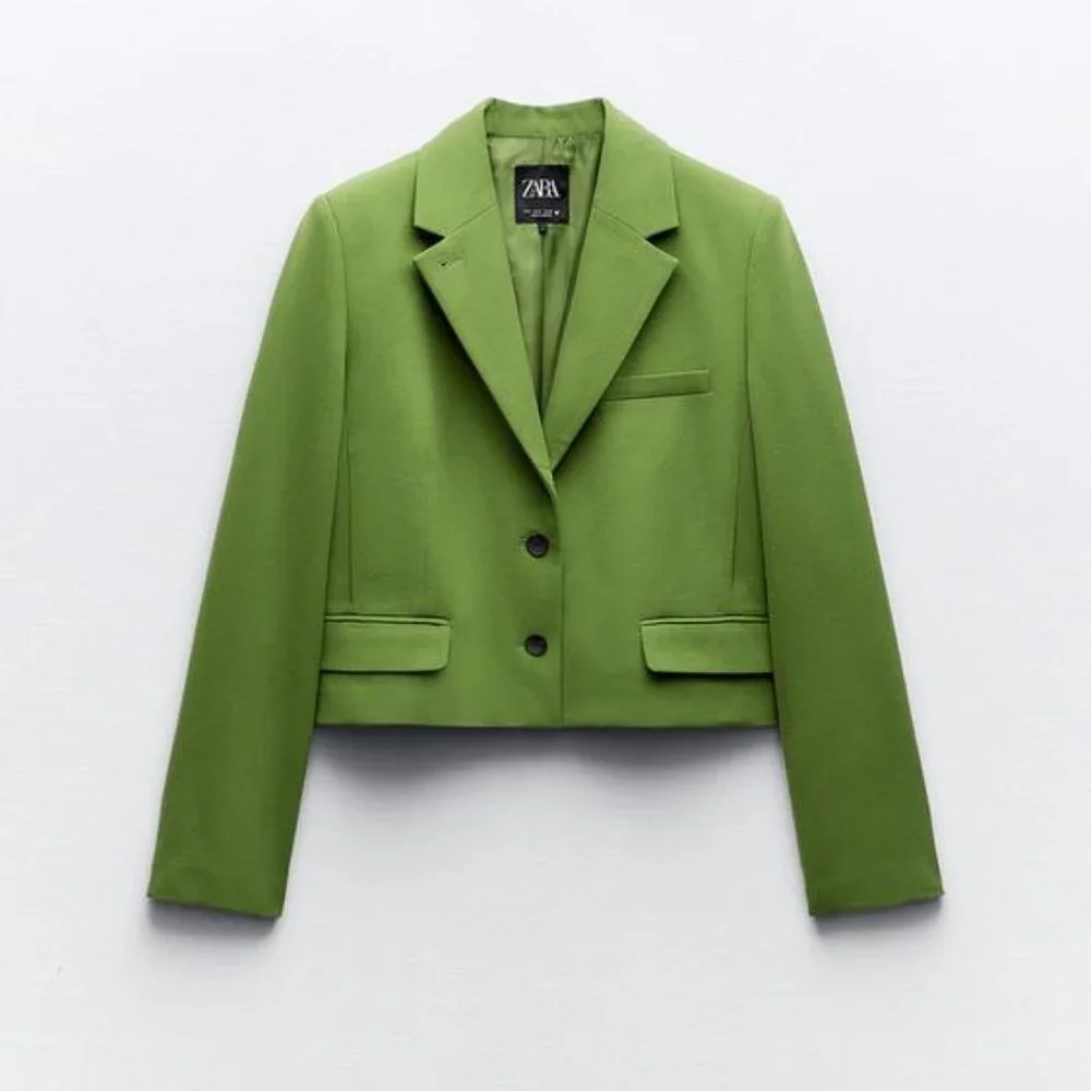 NWT Lawn Green Blazer FELT TEXTURE MULTI-POCKET BLAZER SZ XS Bundle Discount - Picture 8 of 12